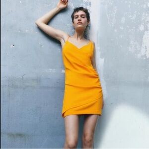 Zara Vibrant Orange Prom Dress